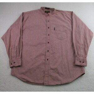 Chaps Ralph Lauren Shirt Mens 16.5 34/35 Red White Gingham Long‎ Sleeve Cotton